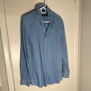 Banana Republic Blue Checkered Men's medium button up